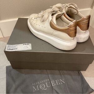 Authentic Alexander McQueen platform sneakers rose gold